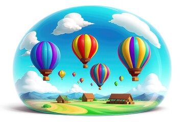 Naklejka premium ,hot air balloon in the sky,balloon,hot air balloons,hot air balloon