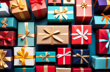 Fototapeta premium boxes with gifts