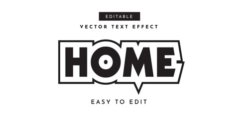 Fototapeta premium Home Editable Vector Typography Text template