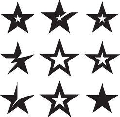 Fototapeta premium Five stars silhouette