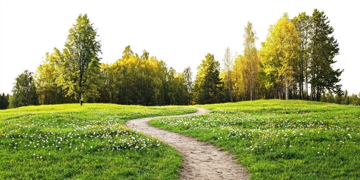 Real park dirt path landscape outdoors scenery.