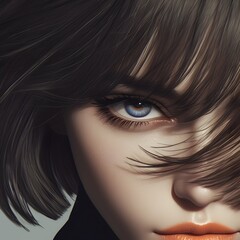 Captivating Beauty Portrait with Makeup and Dramatic Lighting