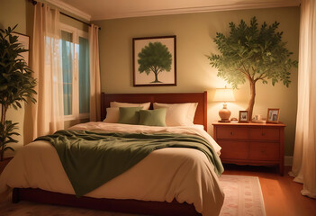 Fototapeta premium hotel room with bed