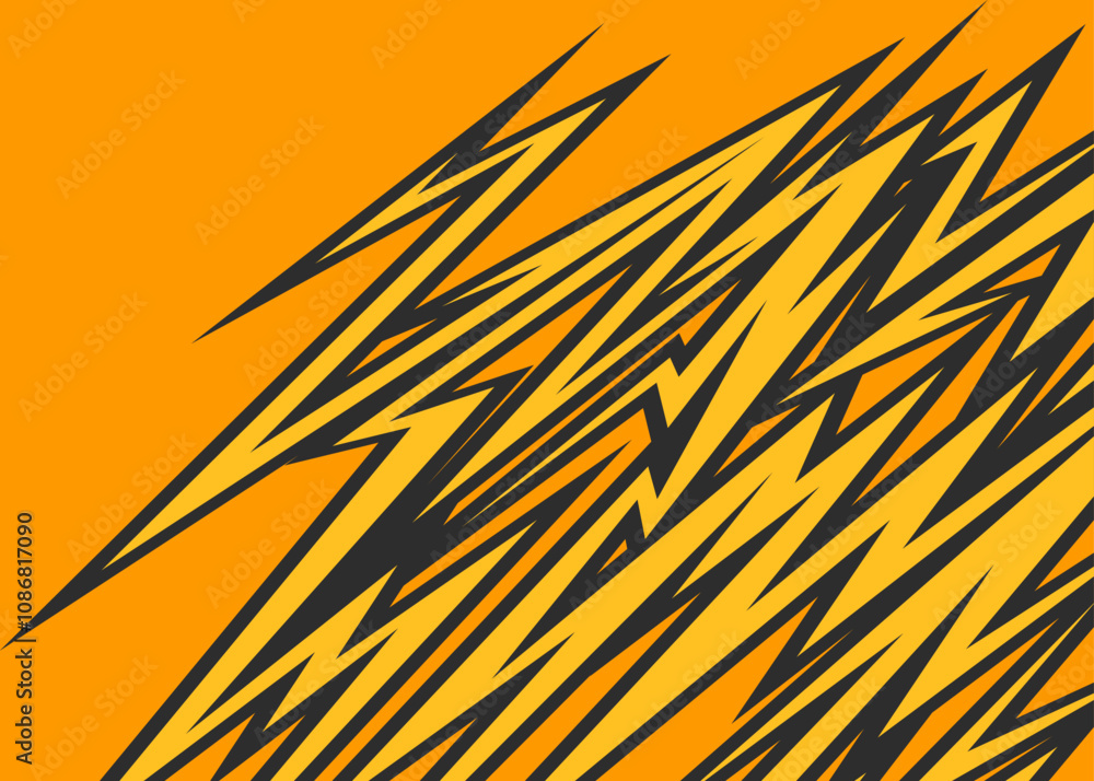Poster abstract background with seamless sharp arrow line pattern and with some copy space area