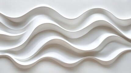Obraz premium Abstract Wavy White Texture