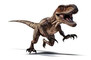 Fototapeta premium Dinosaur reptile animal white background.