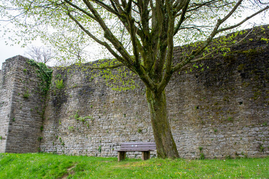 The ruin of Forchtenberg Castle, a city in Germany, Hohenlohe next to Schwaebisch Hall, open air theatre location
