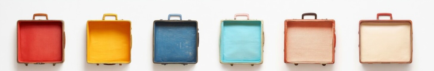 Vintage Suitcases in Vibrant Colors