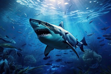 Fototapeta premium Beautiful underwater world and its inhabitants