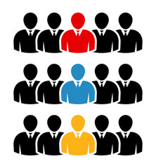 Symbol, ikona ludzi. Plik wektorowy.