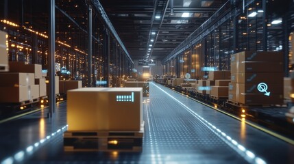 Automated Warehouse Conveyor Belt System