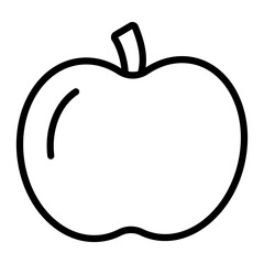 Apple Vector Line Icon Design