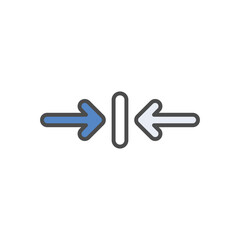 Collapse  vector icon stock illustration