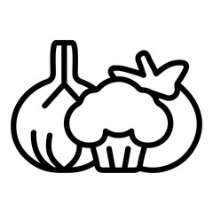 Vegetables Vector Line Icon Design