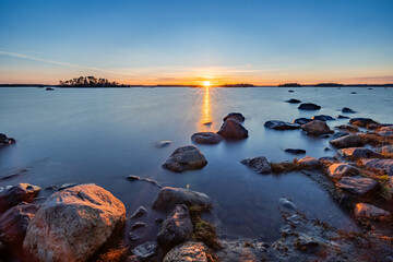 sunset over the sea