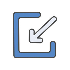 Minimize  vector icon stock illustration
