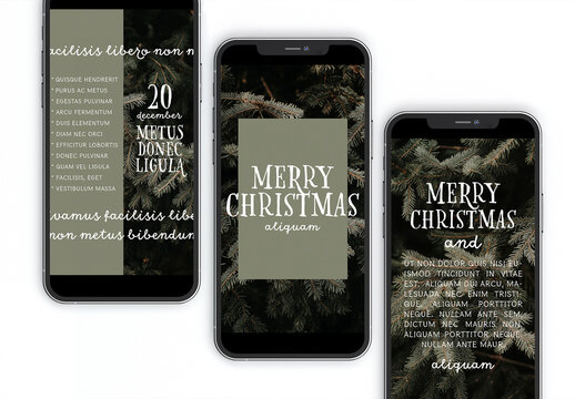 Christmas Market Event Template Set for Mobile and Social Media