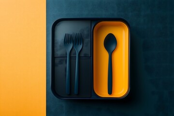 Minimalist style blue and yellow color scheme product