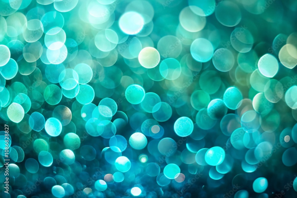 Poster exploring the color spectrum: is teal more blue or green? a captivating bokeh effect photo with vibr