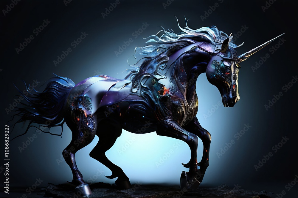 Poster shadow unicorn a mysterious unicorn that can move between shadow