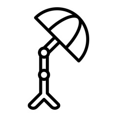 Umbrella Vector Line Icon Design