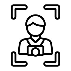 Portrait Vector Line Icon Design