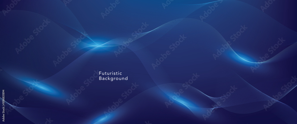 Aufkleber futuristic technology abstract background. abstract futuristic curve digital line design.modern futu