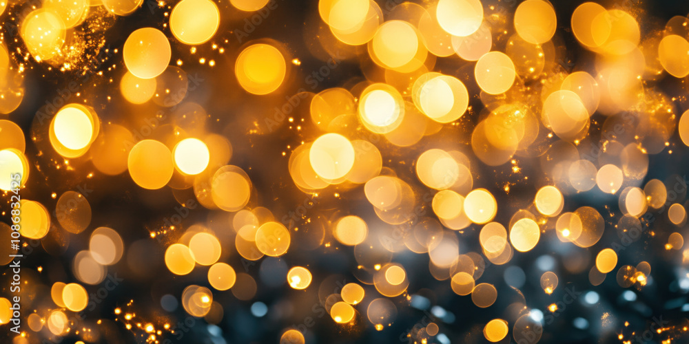 Poster abstract background with bokeh lights. christmas festive background image. created with generative a