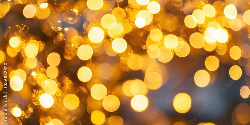 Poster abstract background with bokeh lights. christmas festive background image. created with generative a