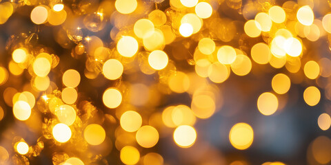 Obraz premium Abstract background with bokeh lights. Christmas festive background image. Created with Generative AI technology.