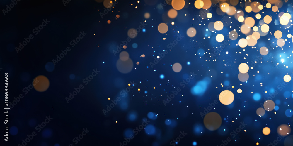 Poster abstract background with bokeh lights. christmas festive background image. created with generative a