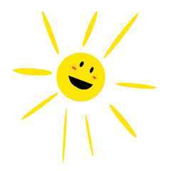 Sun with face