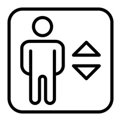 Elevator Vector Line Icon Design