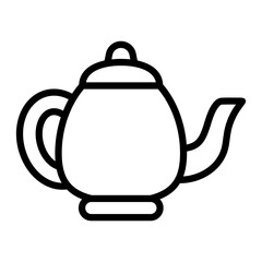 Kettle Vector Line Icon Design