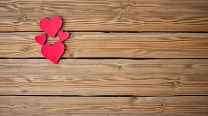 Rustic wooden plank background with heart shape for Valentine's Day, shape, plank, background