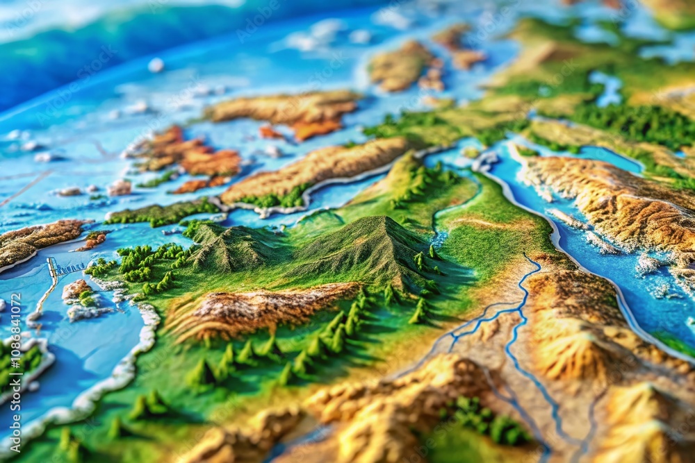 Aufkleber high-resolution map background with copy space ideal for travel and navigation projects featuring la