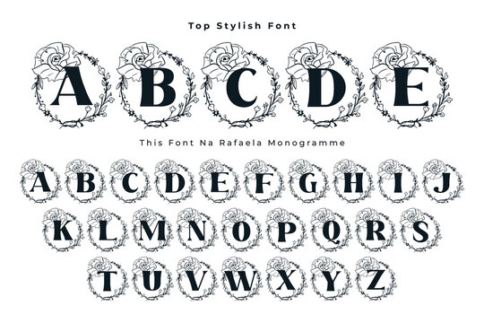 This Font Name Rafaela Monogram. For wedding invitations, cards, decoration.
