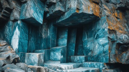 Natural Basalt Columns Display