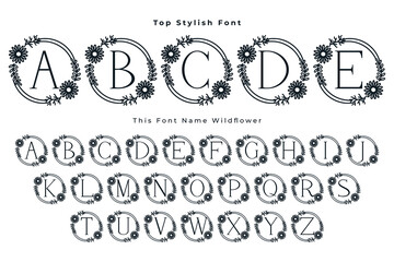 This Font Name Wildflower. For wedding invitations, cards, decoration.