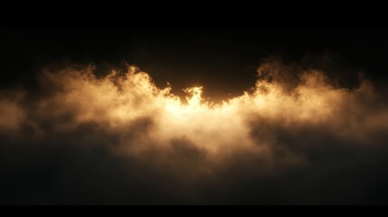 Fototapeta premium Fog light sky golden.