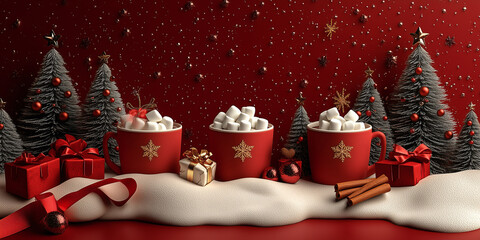 Christmas Drinks with Festive Decorations