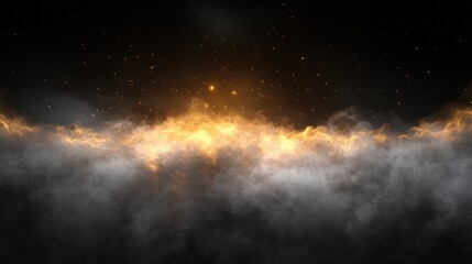 Dense fog mysterious background space.