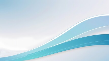 Abstract Background with Curved Blue and White Lines