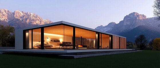A modular mountain lodge designed for sustainable tourism
