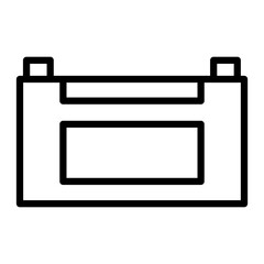 Car Battery Vector Line Icon Design