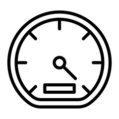 Odometer Vector Line Icon Design