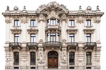 Obraz premium Old building in milan architecture window city.