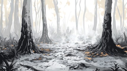 forest in smoke 3