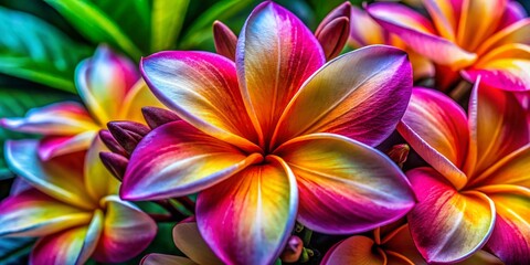 Macro Photography of Exotic Flowers with Intricate Details Showcasing Vibrant Colors and Textures in Nature's Bounty