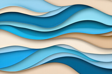 Obraz premium Blue Wavy Background